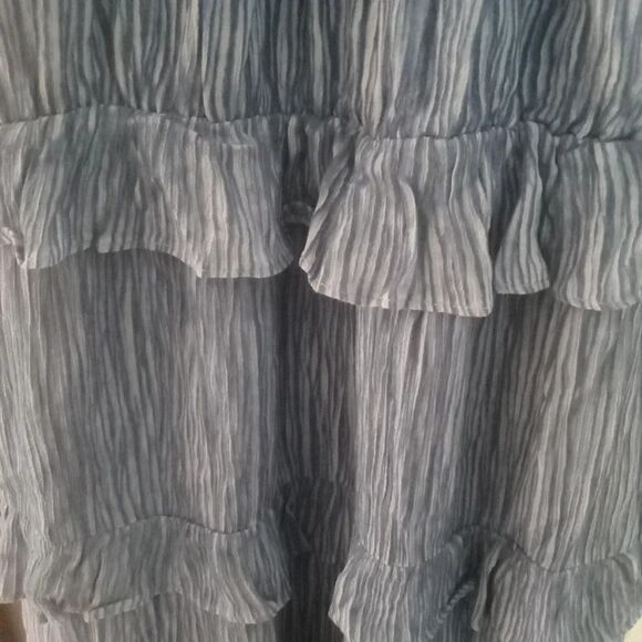 Lulu's Downright Darling Light Blue Ruffle Halter Mini Dress Size Medium - Picture 8 of 8